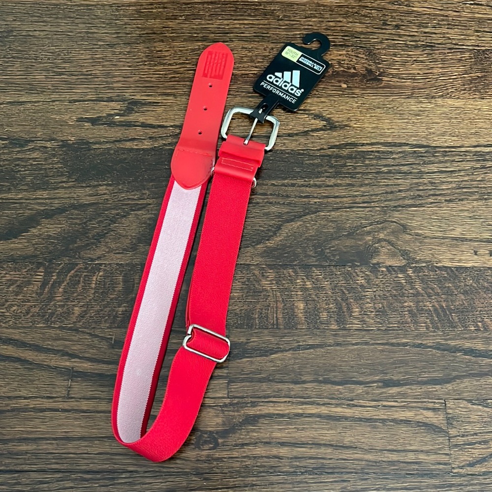 Brand new, red, youth baseball belt